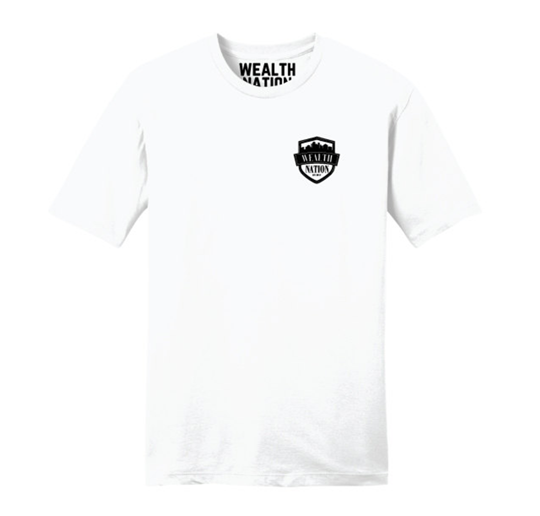Short Sleeve White - Wealth Nation Logo